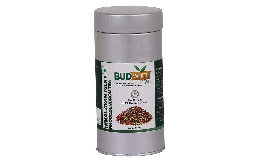 Bud White Himalayan Tulsi & Rhododendron Tea   Tin  50 grams